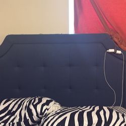 Blue Queen Sized Bed Headboard