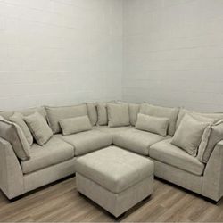 The Dawson Sectional Sofa (Ivory) — Delivery Available! 