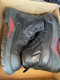 Red wing waterproof steel toe boots