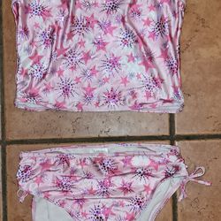 (2) Girls Size 11/12 (L)  Bathing Suits/Bikini 
