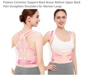 Posture Corrector Support Back Brace: Relieve Upper Back Pain Straighten Shoulders for Women Large
