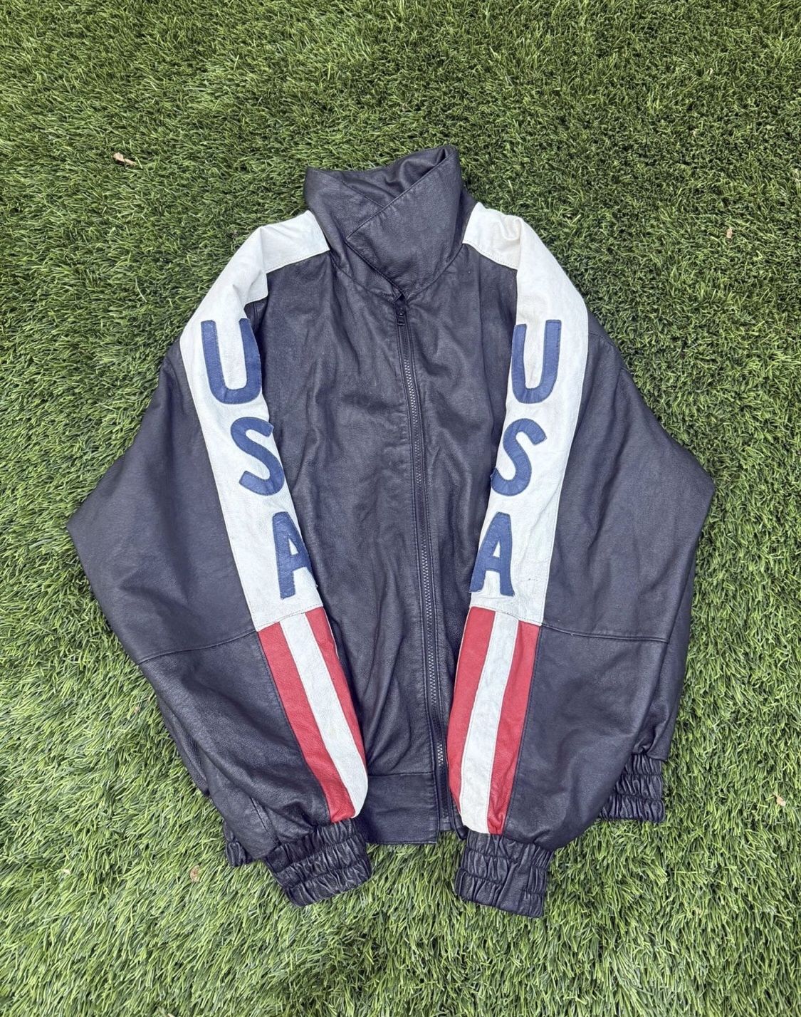 VINTAGE Leather USA Jacket American Michael Hoban Design Coat Motorbike