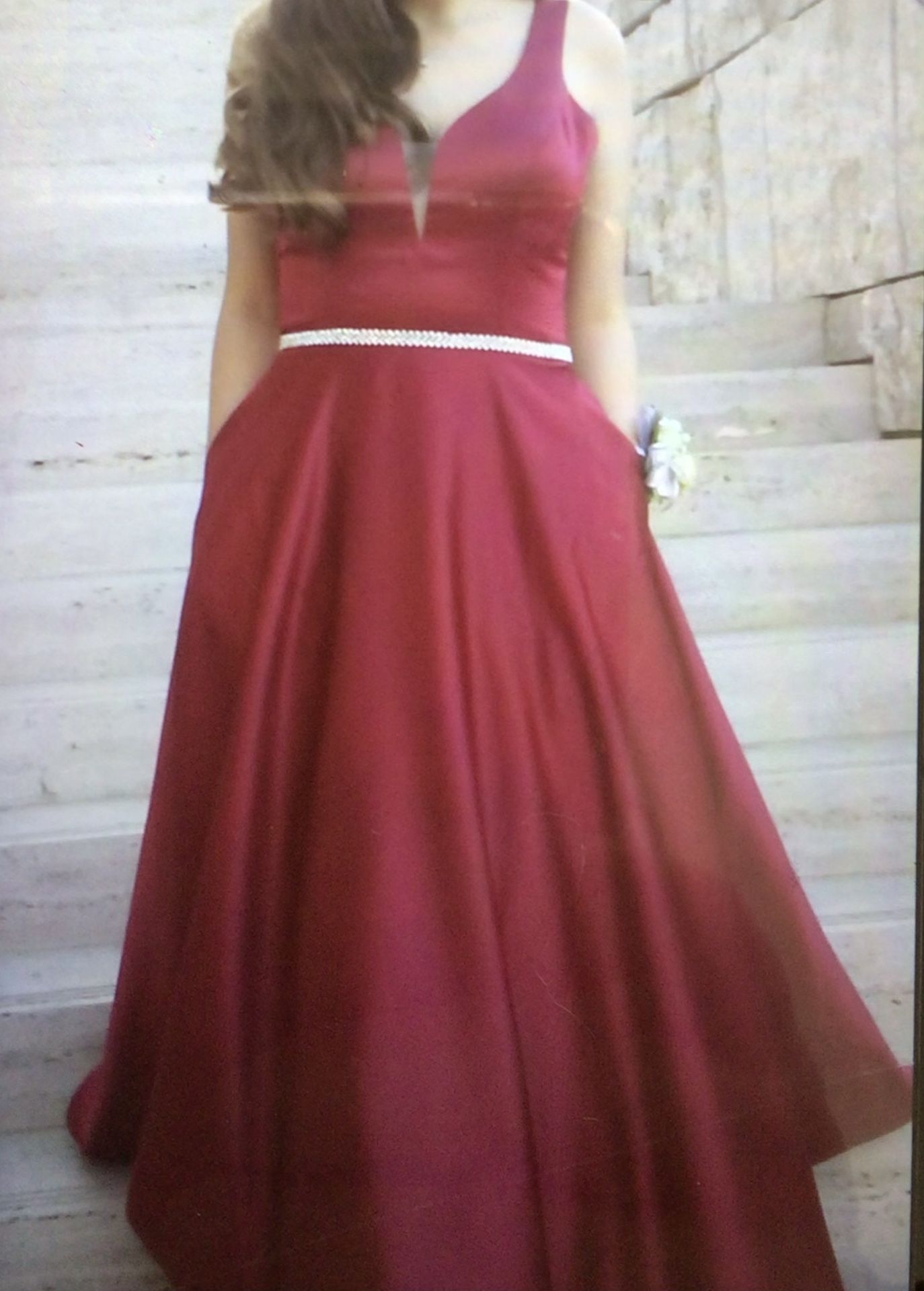 Red Satin Dress