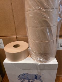 Water activated gummed tape reinforced