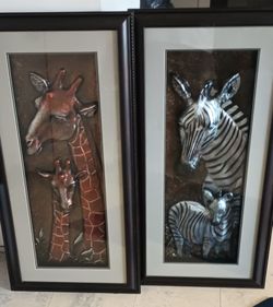 Giraffe and Zebra set