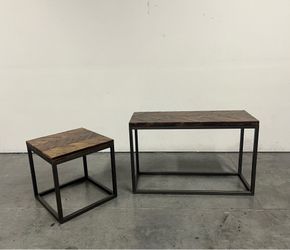 Lorenza Console Table and Side Table