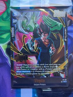 Dragon ball super fusion world TCG : vegito rerelease winner stamp