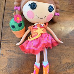 Lalaloopsy Doll Prairie Dusty Trails Full Size 12" Cowgirl & Cactus Pet Complete