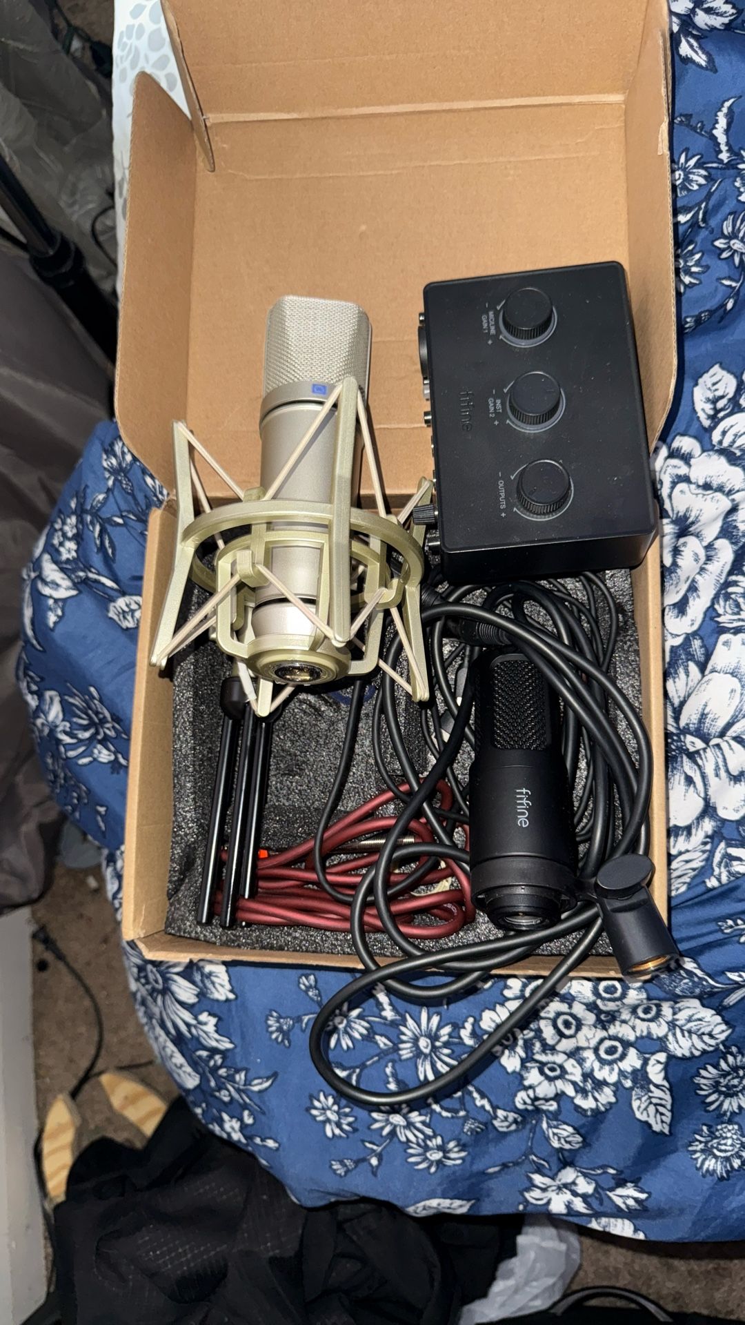 Audio Recording Interface And Two Mics