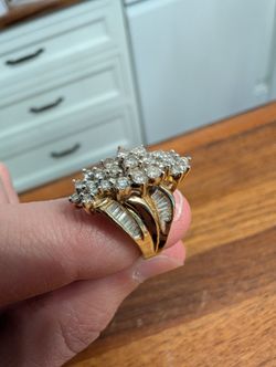 Real Diamond Ring 14k Gold Vintage