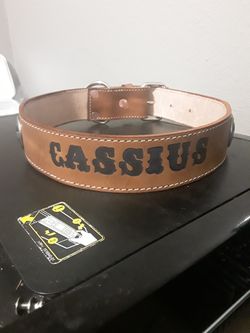 Dog collar 100%leather S,M,L,XL with name (collar para perro grandes resistentes todas las medidas puro cuero)