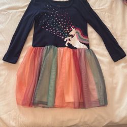 Rainbow Unicorn Dress For Girls