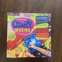 Made by Me! Easy to Knot Quilt Making Kit Multicolor 59” X 39” No Cut No Sew NWT
