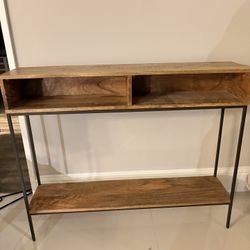 Modern Industrial Wood and Metal Console/ Entryway Table 