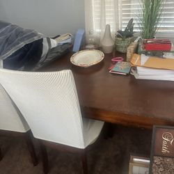 Dining room Table W/ 4 chairs, Wine Cabinet or Bookshelf 