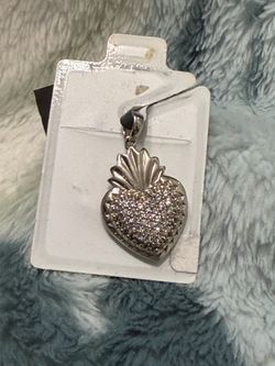 Heart pineapple sterling silver