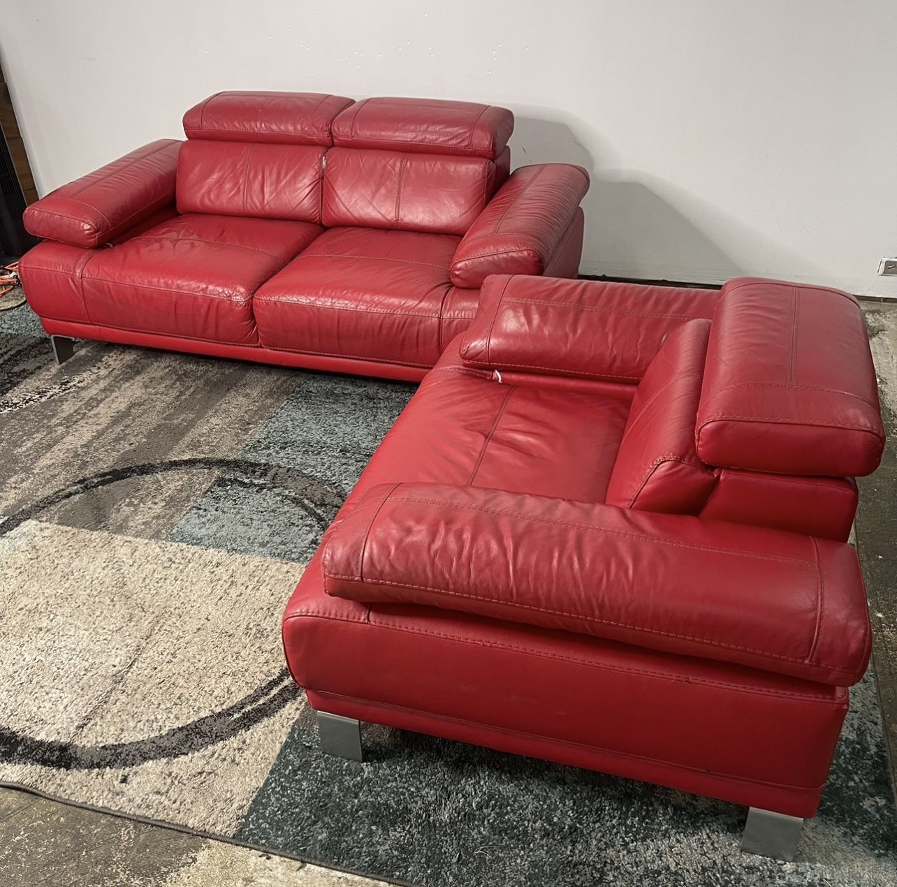 Leather Couch Set Free Delivery Sofa Loveseat Accent Chair