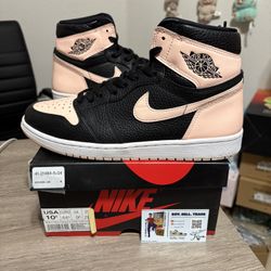 Size 10.5 mens - Air Jordan 1 Retro OG High Crimson Tint Black