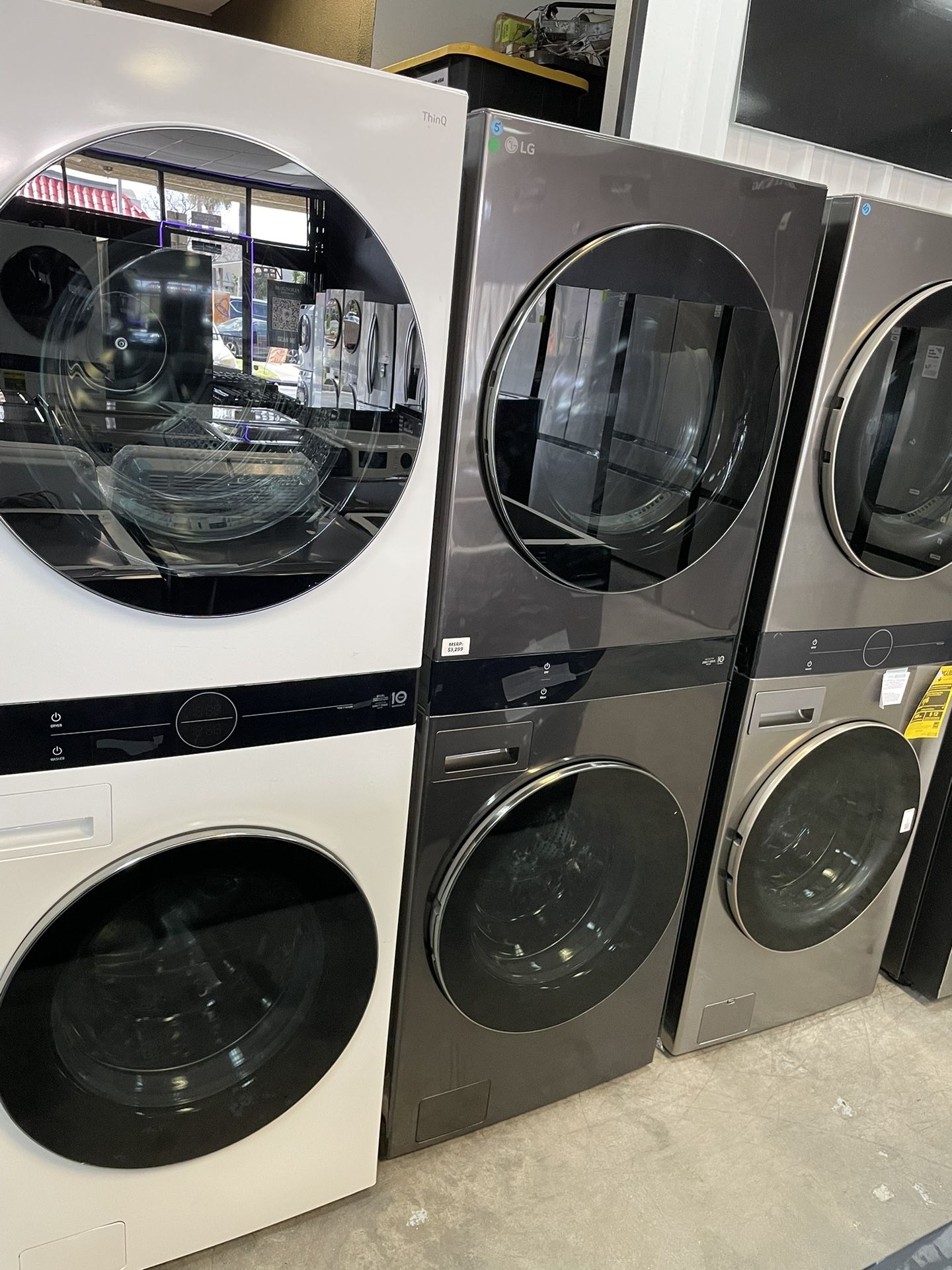 LG 4.5 Cu Front Load WashTowers - Available In Gas And Electric
