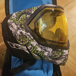 Evs Mask Joker Lime With Clear ,/ Yellow Lenses. Plus Exalt Carbon Google Case V3 With Clip