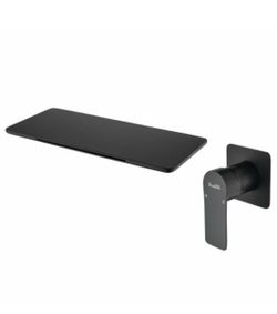 Boyel Living Single Handle Wall Mounted Faucet with Valve in Matte Black