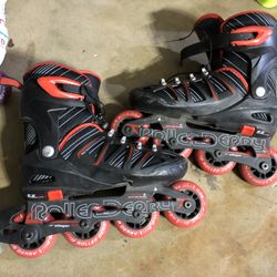 Boys Roller Blades - Adjustable From Size 2-5 - Hardly Used