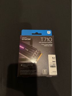 New Crucial T710 PCle Gen5 NVMe 1TB SSD - Heatsink, Up to 14,900 MB/s. Shoot Me Offer!!