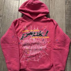 pink sp5der hoodie