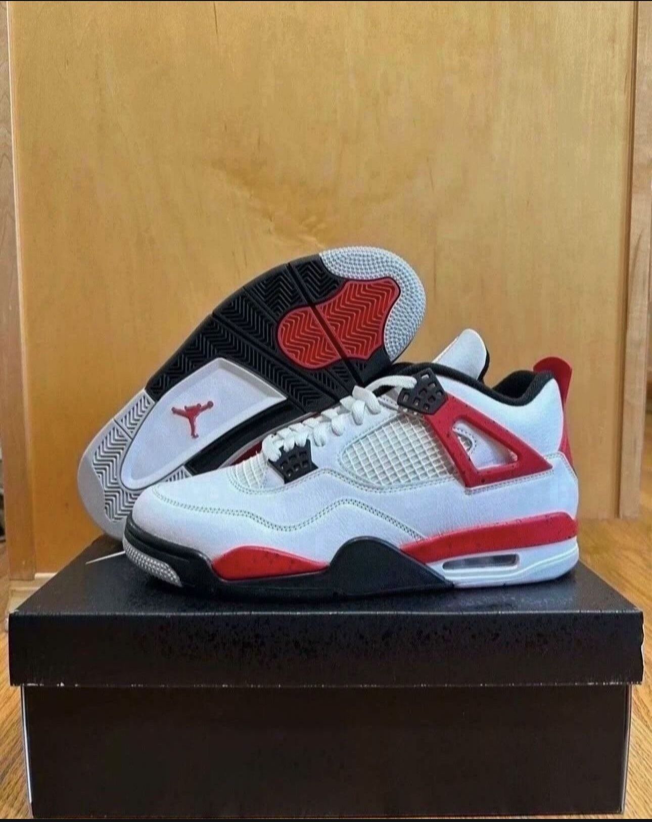 Nike Air Jordan 4 Retro Red Cement DH6927-161 Size 10.5 Brand New