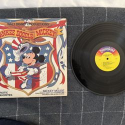 1980 Walt Disney Yankee Doodle Mickey Patriotic Songs 12" Vinyl LP