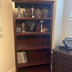 Dark Wood 4 Shelf Cabinet 