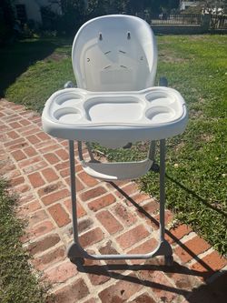 Baby High Chair with Tray and Wheels