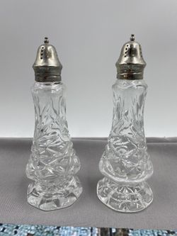 Vintage Crystal Salt & Pepper Set