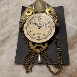 Large Clock Lapel Pin. 