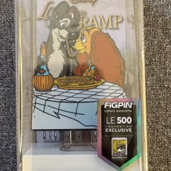 2025 SDCC Exclusive Disney Lady and the Tramp Figpin