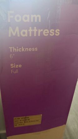 6inch full size mattress in a box