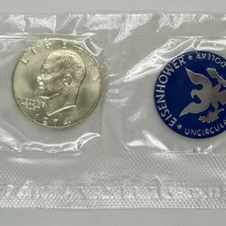 1974 Eisenhower Uncirculated Silver Dollar Coin Set 