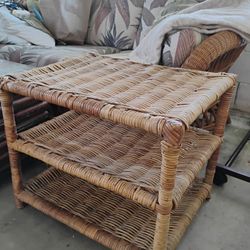 Wicker Side Table Or Coffee Table 