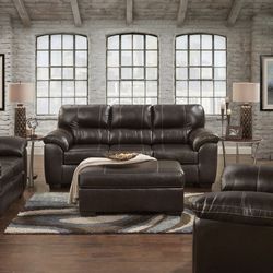 NEW AUSTIN BROWN SOFA AND LOVESEAT WITH FREE DELIVERY