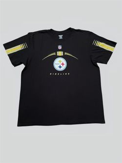 Pittsburgh Steelers NFL vintage football Reebok black & yellow T shirt Size 2XL