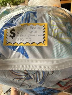 Ninja Turtles Twin Bed Sheets Plus Comforter