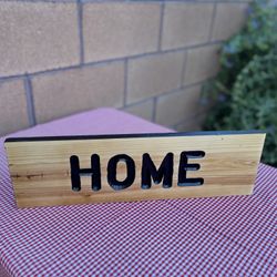 HOME Wood Sign – Handcrafted Rustic Farmhouse Decor
