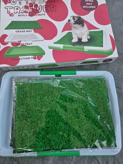 Purrfect Potty Trainer with 2 Grass Mats