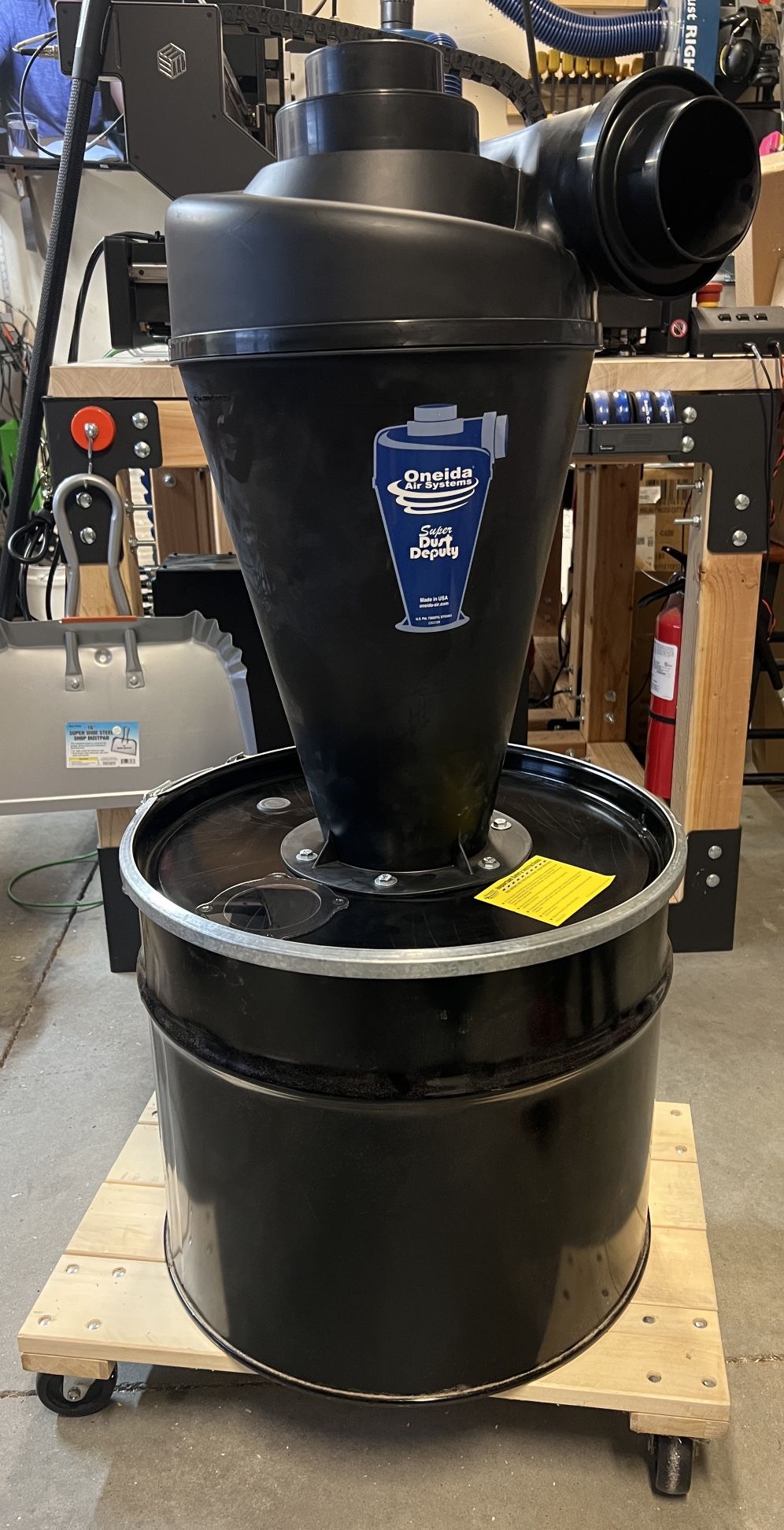 Super Dust Deputy + 17 Gal. Steel Drum + 2 Hoses