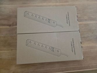 NEW Surge Protector Power Strip – 6 Outlets + 4 USB Ports