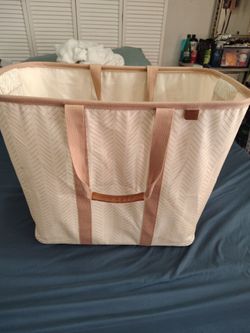 Collapsible laundry caddy luxe BEIGE