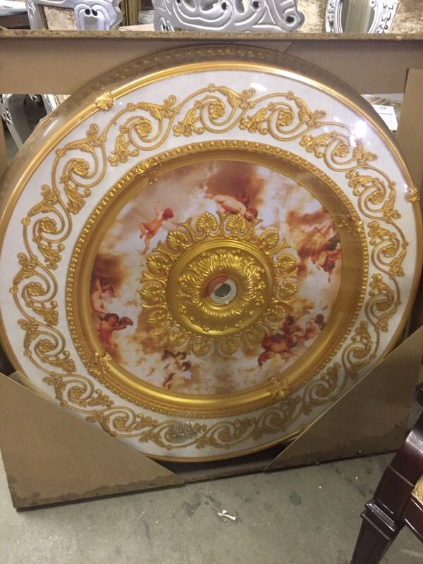 47 Huge Cherubs Ceiling Medallion Clearance For In 47 Huge Cherubs Ceiling Medallion