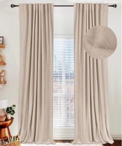 100 Blackout Curtains 2 Panels Set,50" W x 84" oatmeal color