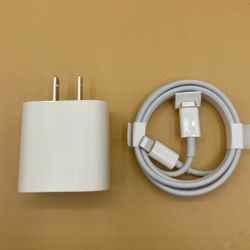 OEM Genuine Original Apple 20W USB-C Wall Charger + Cable (usb C - Lightning)