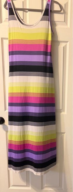 Multicolor Striped Sleeveless Maxi Dress